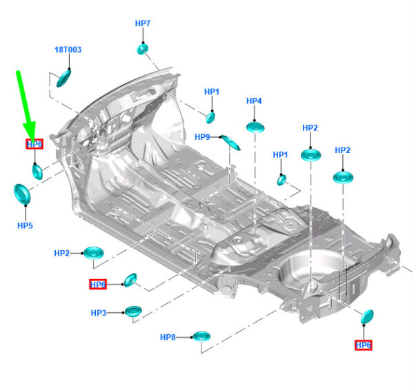 NEW FORD FIESTA MK7 FLOOR TRAY PLUGS 2088015 W718-S300 ORIGINAL - Image 3