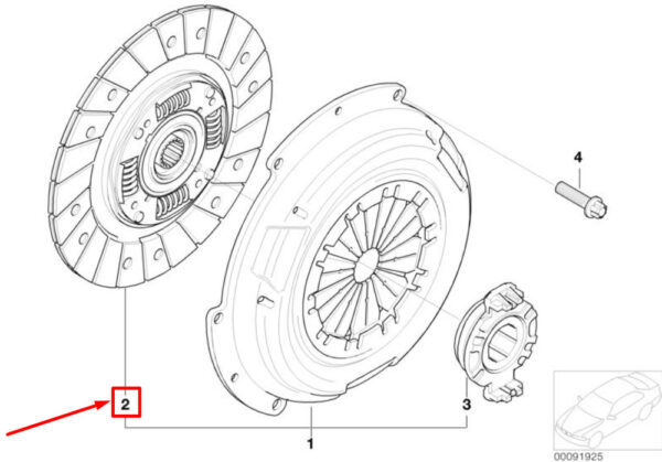 MINI COOPER R50 manual transmission AT clutch disc 21217532661 NEW REAL - Image 4