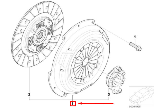 MINI COOPER R50 disc clutch set 21217534150 7534150 NEW REAL