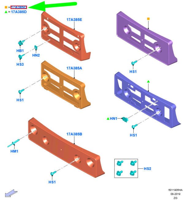 NEW GENUINE OEM 2128688 NEW FORD MUSTANG MK6 FRONT LICENSE PLATE BRACKET 2128688 ORIGINAL