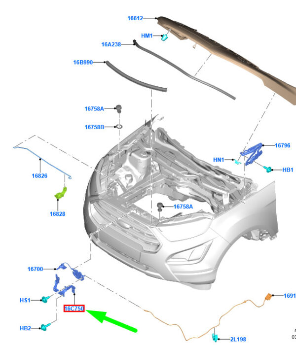 NEW FORD ECOSPORT MK2 FRONT HOOD LATCH MOUNT 2141269 GN15-A16C750-BB - Image 3