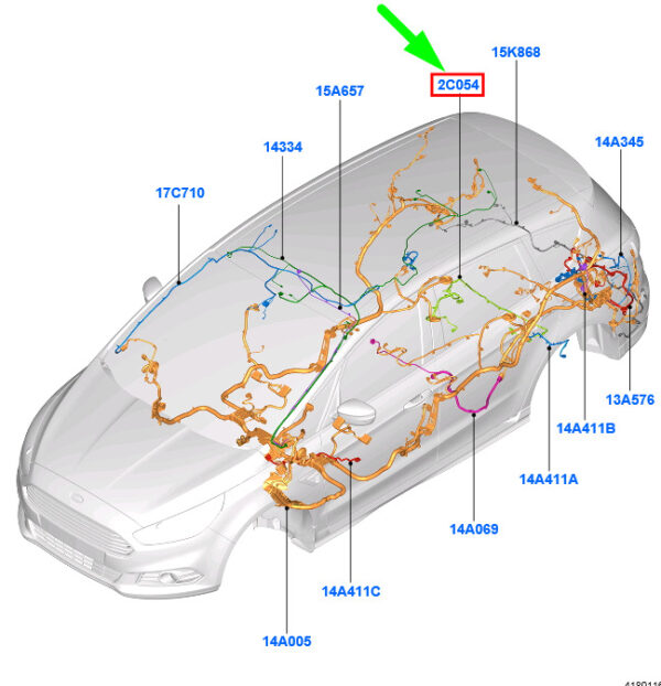 NEW FORD GALAXY MK3 CD390 BRAKE SKID CONTROL WIRING 2142695 ORIGINAL - Image 3