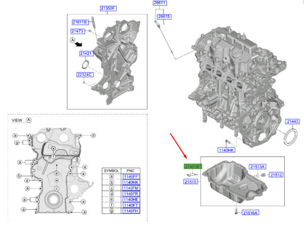 2145133T00 Hyundai i20 MK3 Engine Fluid Gasket 2145133T00