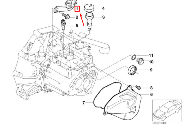 Mount for pick-up cylinder for Mini Cooper R50, 21522450560, original part - Image 4