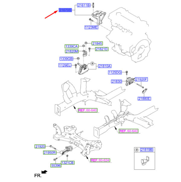 216702B100 Hyundai Kona MK1 Engine Mount 216702B100