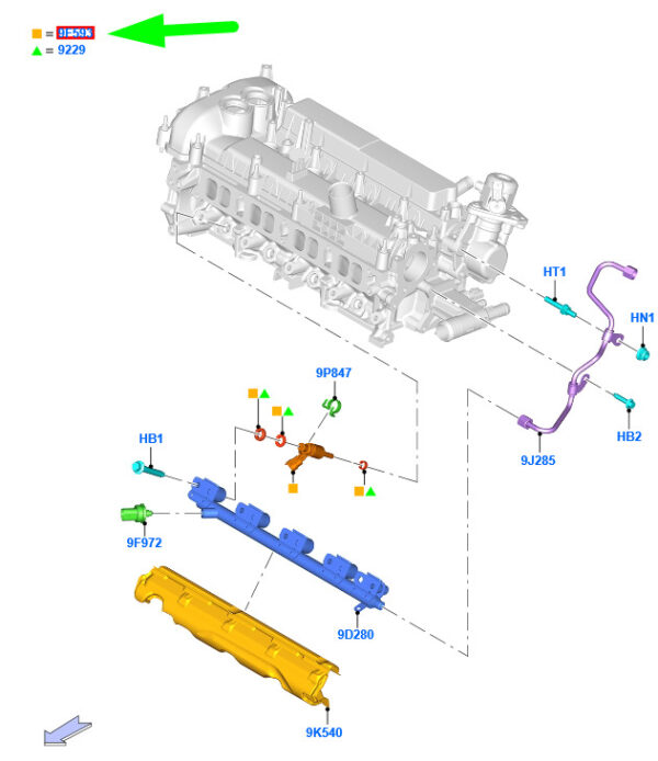 NEW GENUINE OEM 2172812 NEW FORD KUGA C520 MK2 FUEL INJECTOR ASSY 2172812 FB5E-9F593-AC ORIGINAL
