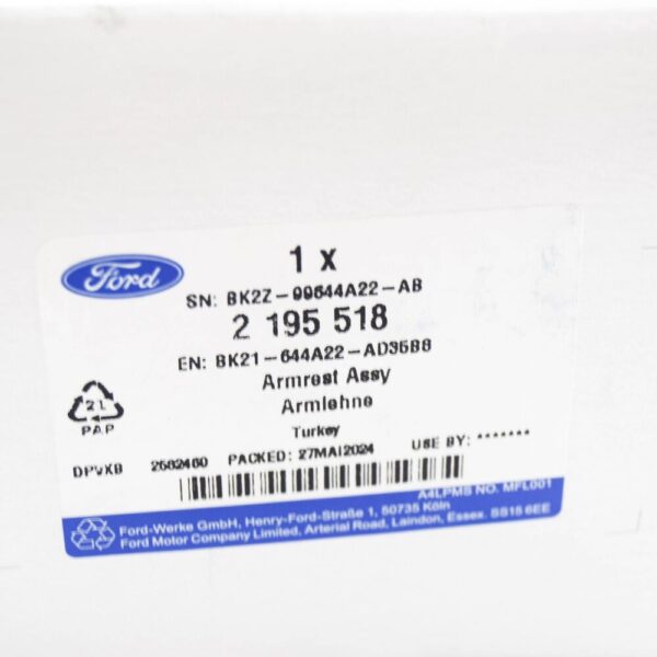 FORD TRANSIT CUSTOM MK1 Front Left Seat Armrest LHD 2195518 NEW GENUINE - Image 6