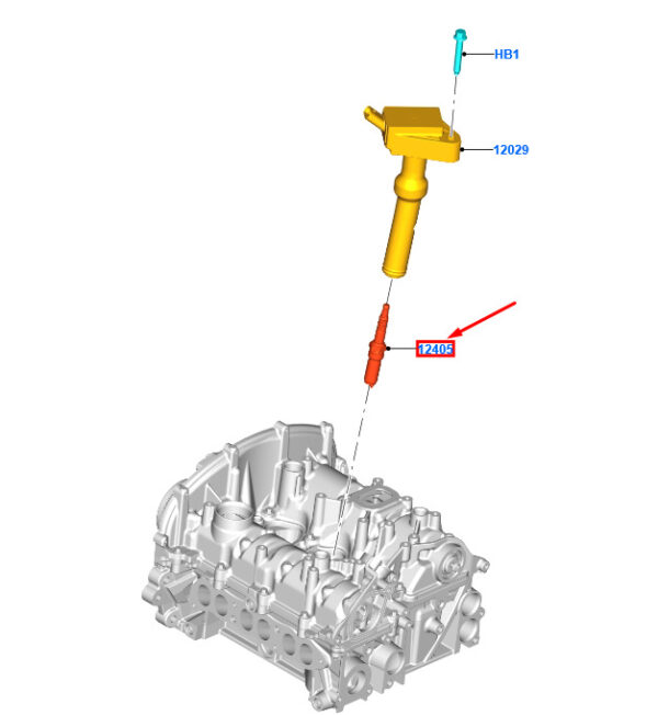 NEW FORD FOCUS C519 MK4 SPARK PLUG 2207424 H6BG 12405 AA ORIGINAL - Image 3