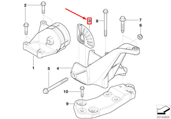 MINI CONVERTIBLE R52 Transmission Suspension Stop Mount Buffer 22116754183 NEW REAL - Image 4
