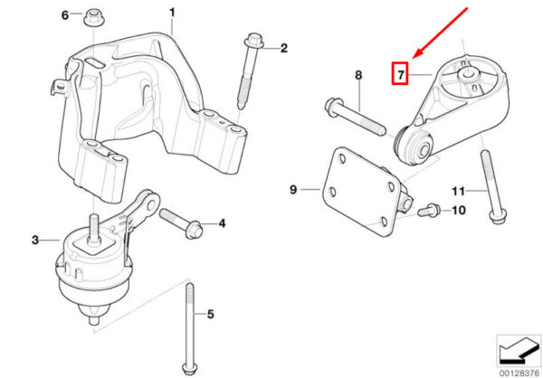 MINI R50 rear wheel left engine suspension stabilizer link 22116756406 NEW - Image 5