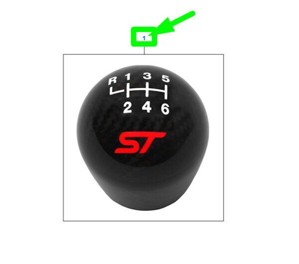 NEW FORD FOCUS C346 MK3 GEAR CHANGE LEVER KNOB ST LOGO 2215799 ORIGINAL - Image 3