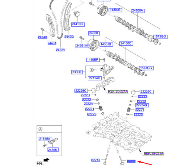 222112B400 Hyundai Kona MK1 Inlet Valve 222112B400