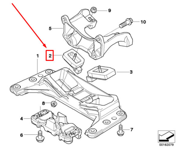 BMW 5 E60 automatic transmission holder 6771741 22316771741 NEW ORIGINAL - Image 5