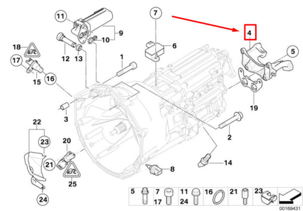 BMW 5 E60 transmission mount 22316776524 6776524 NEW ORIGINAL - Image 4
