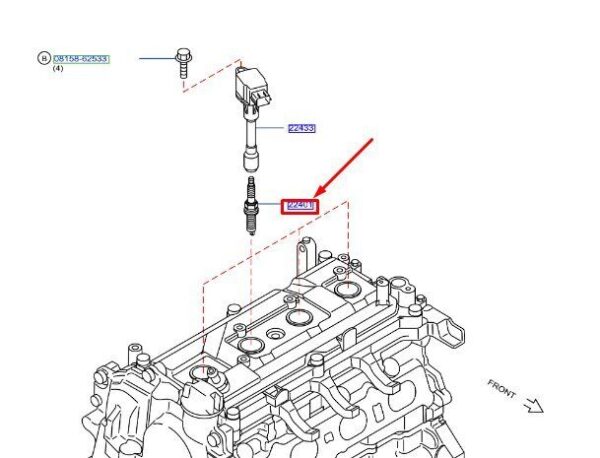 2240100Q0P NISSAN QASHQAI J11 MK2 Spark Plug 2240100Q0P NEW GENUINE