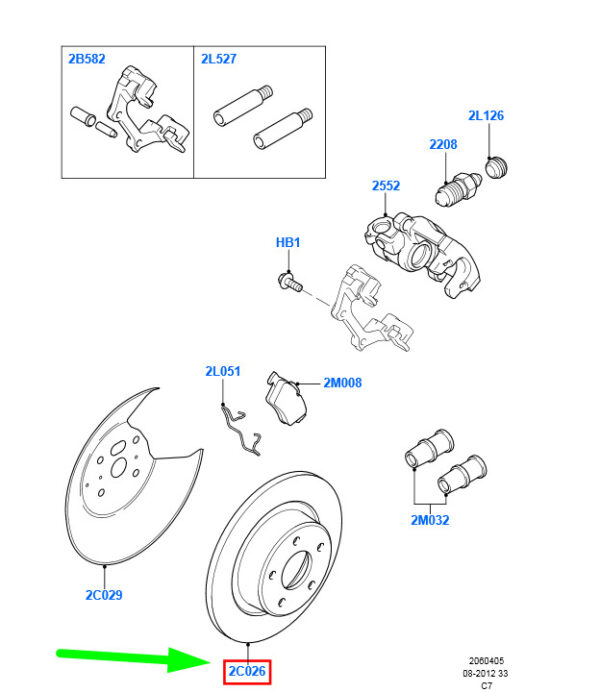 NEW FORD TRANSIT CONNECT MK1 REAR BRAKE DISC 2T1J-2A315-BC 2268030 ORIGINAL - Image 3