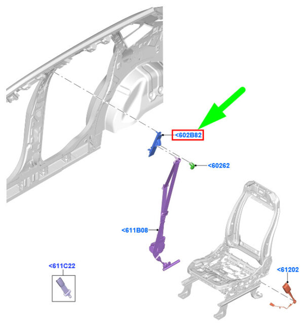 NEW FORD EDGE MK2 FRONT SEAT WITH HEIGHT ADJUST ADJUSTER 2291846 ORIGINAL - Image 3