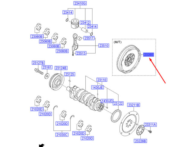 232002F110 Hyundai Santa Fe MK3 DM two-mass flywheel 232002F110 NEW ORIGINAL