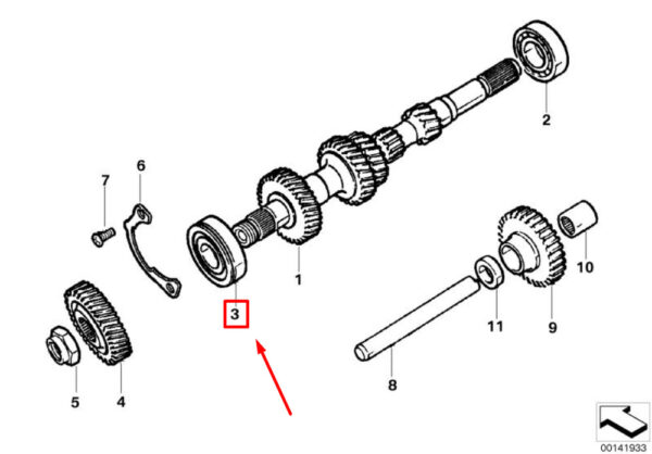 MINI COOPER R50 Transmission Drive Shaft Ball Bearing 23210632252 NEW REAL - Image 4