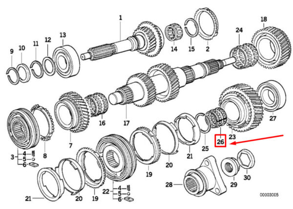 BMW 3 Compact E36 Needle Cage 23221282577 1282577 NEW ORIGINAL - Image 4