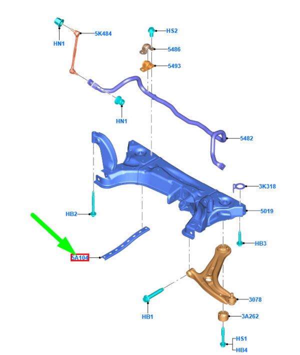NEW GENUINE OEM 2420472 NEW FORD ECOSPORT MK2 FRONT SUSPENSION GUSSET 2420472 GN15-5A104-AA ORIGINAL
