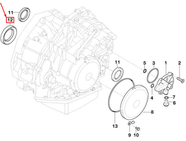 Mini Cooper R50 Oil Pump Gasket for Automatic Transmission 24217580322 NEW GENUINE