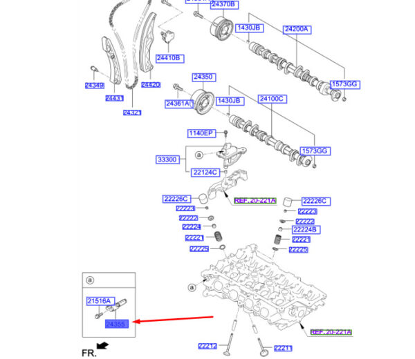 Hyundai Kona MK1 Oil Control Valve 243552B700 NEW ORIGINAL - Image 3