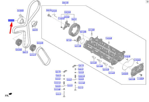 243902U020 Hyundai Tucson NX4 MK4 Gear Directional Belt Revolver 243902U020