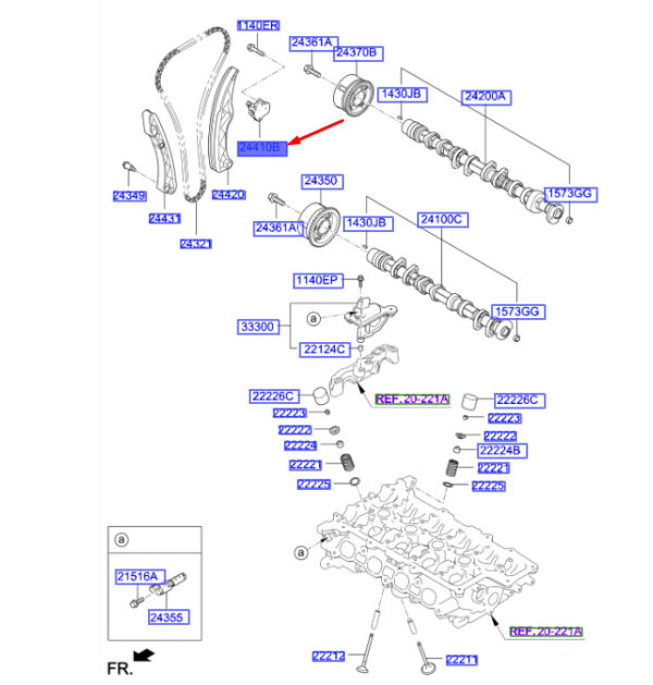 244102B700 Hyundai Kona MK1 Control Chain Clamp 244102B700