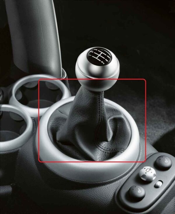 NEW MINI R50 R52 R53 MANUAL SHIFTER BOAT PANTHER BLACK LEATHER 0393568 - Image 5