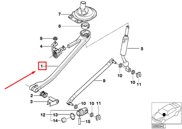 BMW X5 E53 shift lever 1434622 25111434622 NEW ORIGINAL - Image 4