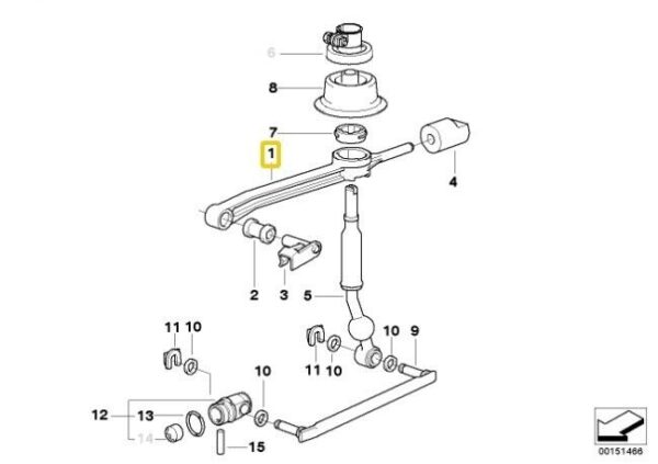 BMW E36 Original Transition Arm 25112227893