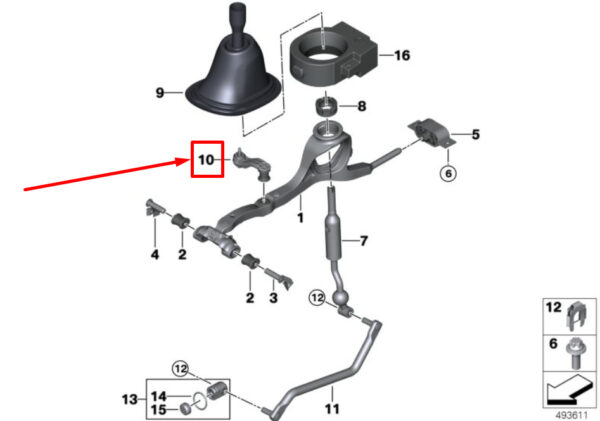 BMW X3 G01 Transmission Gearshift Wishbone 8613703 25118613703 NEW ORIGINAL - Image 4