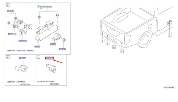 259944JA0B NISSAN NAVARA MK3 D23 Rear Sonar Sensor 259944JA0B NEW GENUINE
