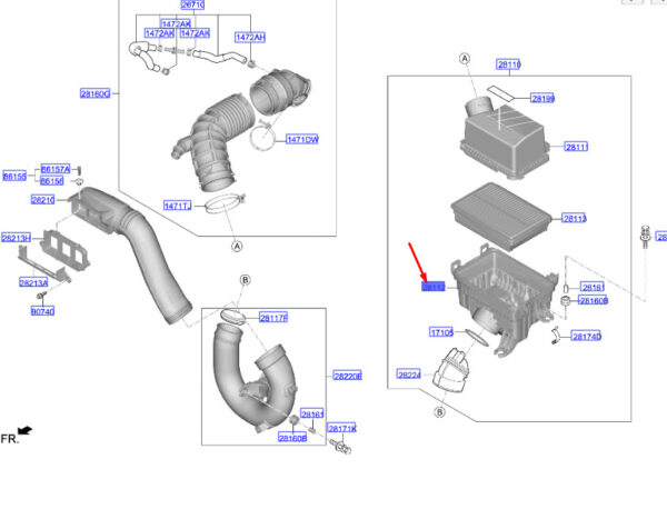Hyundai Kona MK1 Air Filter Housing 28112J9000, Original Part - Image 5