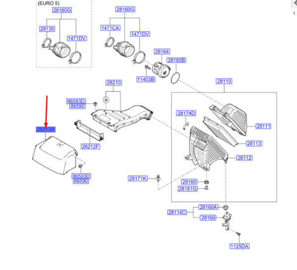 282132W300 Hyundai Santa Fe MK3 DM air intake sign 282132W300