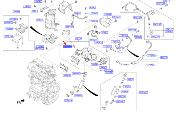 282332GTA1 Hyundai Kona MK1 Turbocharger Bolt 282332GTA1