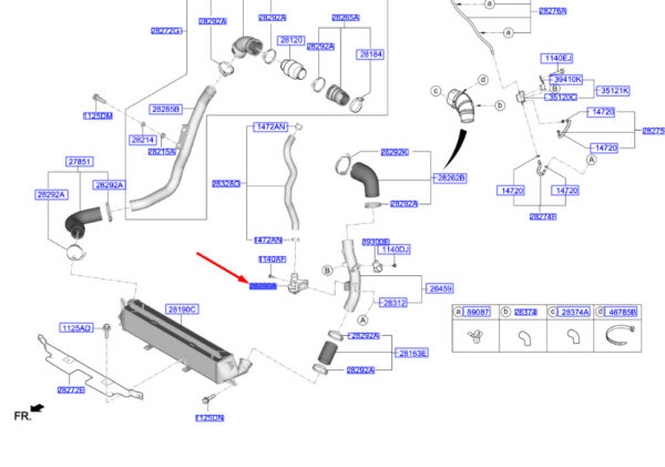 282343L225 Hyundai Kona MK1 circulation valve 282343L225