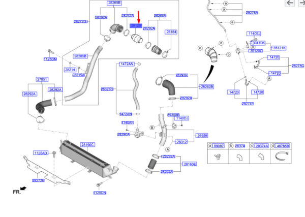 2829127430 Hyundai Kona MK1 Intercooler Resonator 2829127430