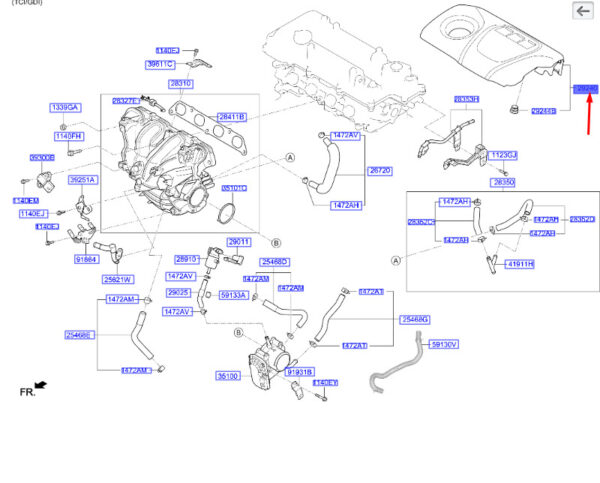 292402B120 Hyundai Kona MK1 engine cover 292402B120