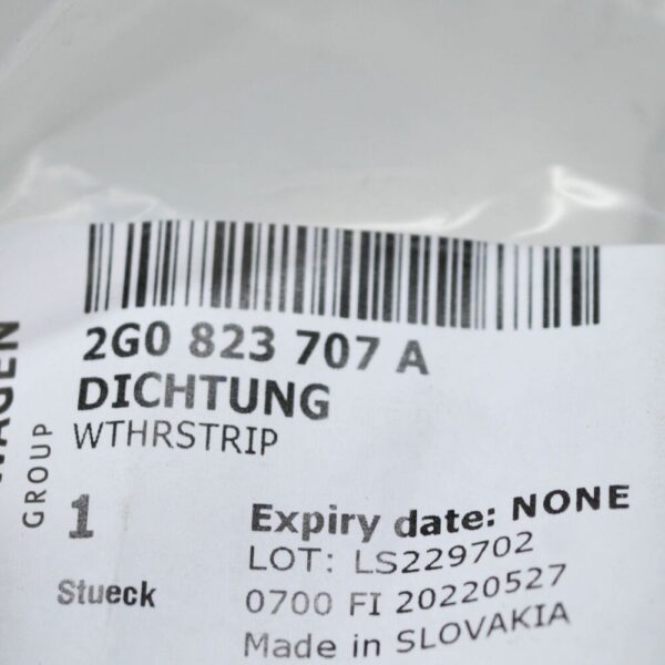 VW POLO AW Front Bonnet Hood Falp Gasket 2G0823707B NEW GENUINE