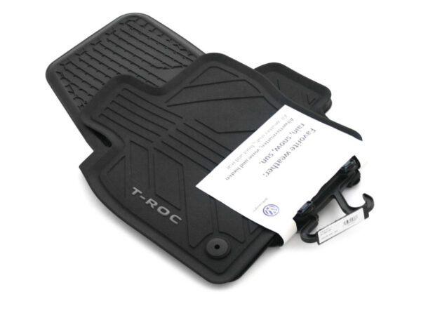 NEW VW T-ROC FRONT AND REAR RUBBER FLOOR MAT SET LHD 2GC06150082V ORIGINAL - Image 3