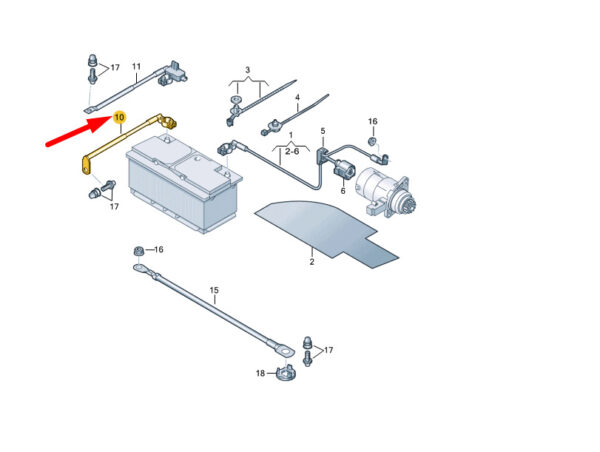 NEW VOLKSWAGEN AMAROK 2H BATTERY - WIRING SET 2H0971039 ORIGINAL - Image 5