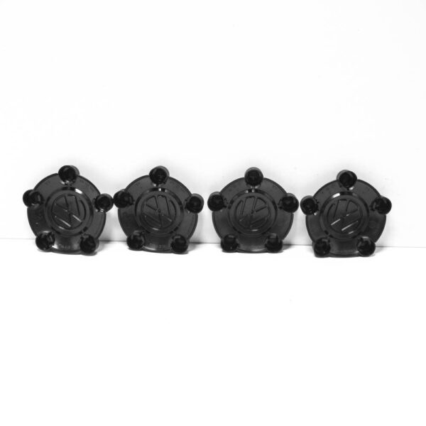 VW Caddy Mk3 Wheel Center Hub Satin Black Caps Set 2K06011699B9 NEW GENUINE - Image 3
