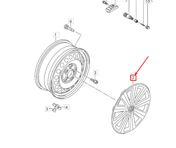 VW CRAFTER SZ MK2 WHEEL HUB COVER TRIM 2N0601151ALDO NEW GENUINE