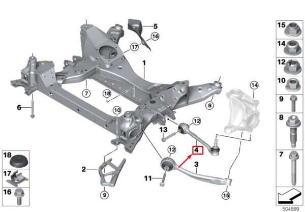 BMW X3 F97 Front Left Lower Control Arm 31108067431 NEW ORIGINAL - Image 5