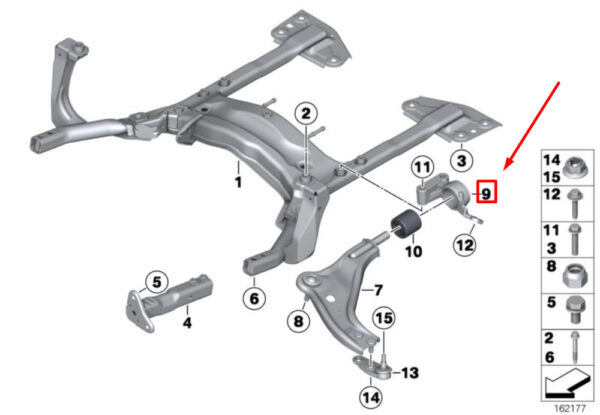 MINI COOPER R56 front left lower arm 31126772235 NEW REAL