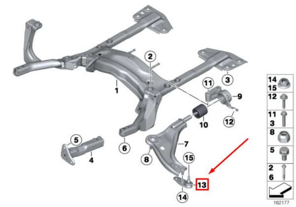 MINI CLUBMAN R55 Front Left Lower Ball Joint 311267772303 NEW GENUINE - Image 4