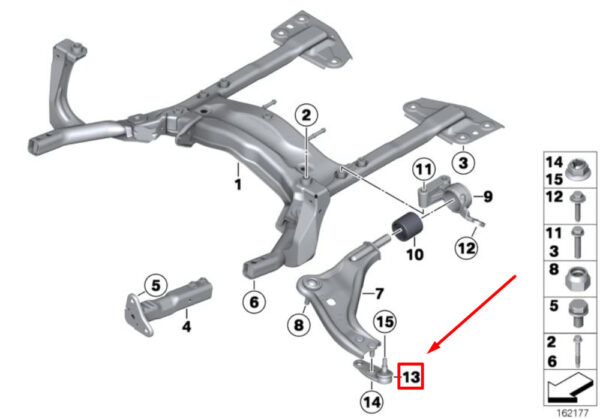 NEW MINI COOPER R56 FRONT RIGHT AXLE LOWER BALL JOINT 311267772304 ORIGINAL - Image 4