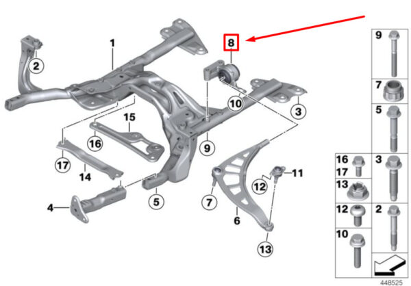 NEW MINI LANDS R60 FRONT LEFT CONTROL ARM FEMALE 31129803497 LOWER - Image 4